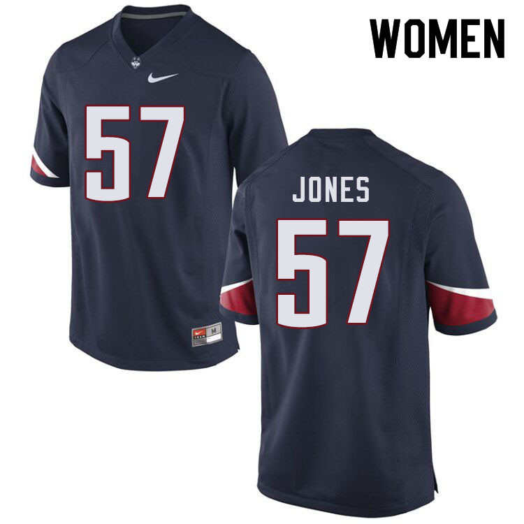 Women #57 Travis Jones Uconn Huskies College Football Jerseys Sale-Navy - Click Image to Close